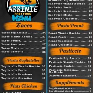 Assinie Fast-Food à Casablanca