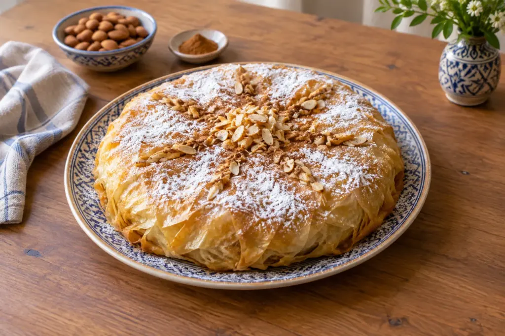 Pastilla au poulet et aux amandes