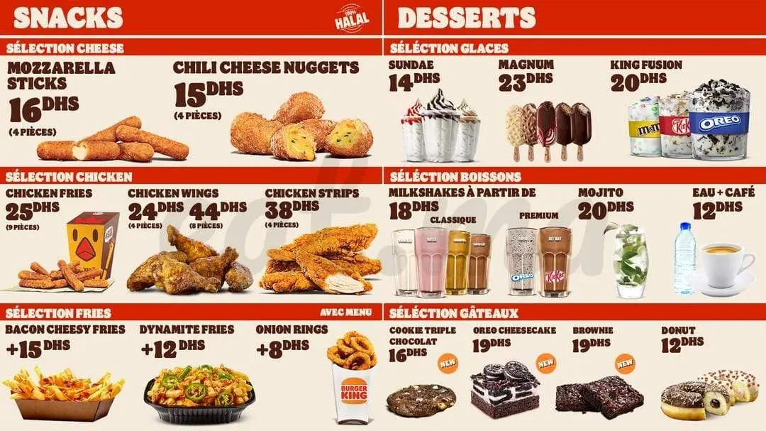 Menu Burger King Relais Al Baïda – page 5