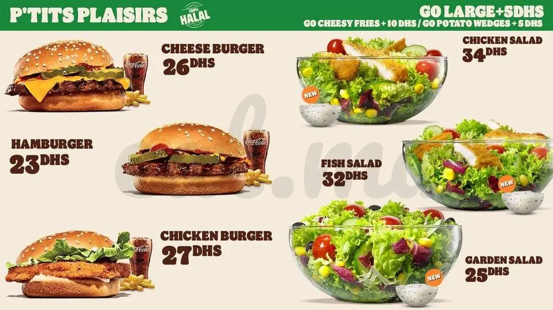 Menu Burger King Relais Al Baïda – page 4