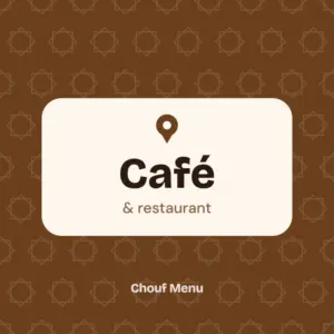 Couverture Chouf Menu : Café & restaurant
