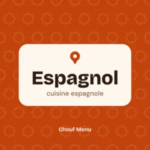 Couverture Chouf Menu : Espagnol cuisine espagnole