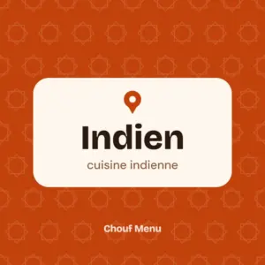 Couverture Chouf Menu : Indien cuisine indienne