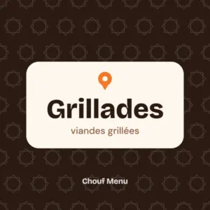 Couverture Chouf Menu : Grillades viandes grillées