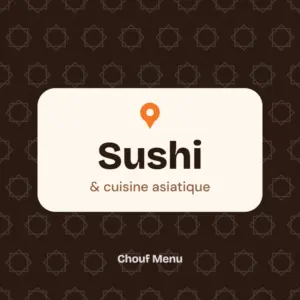 Couverture Chouf Menu : Sushi & cuisine asiatique