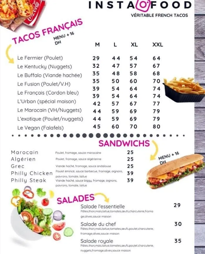 Menu Instafood – page 1