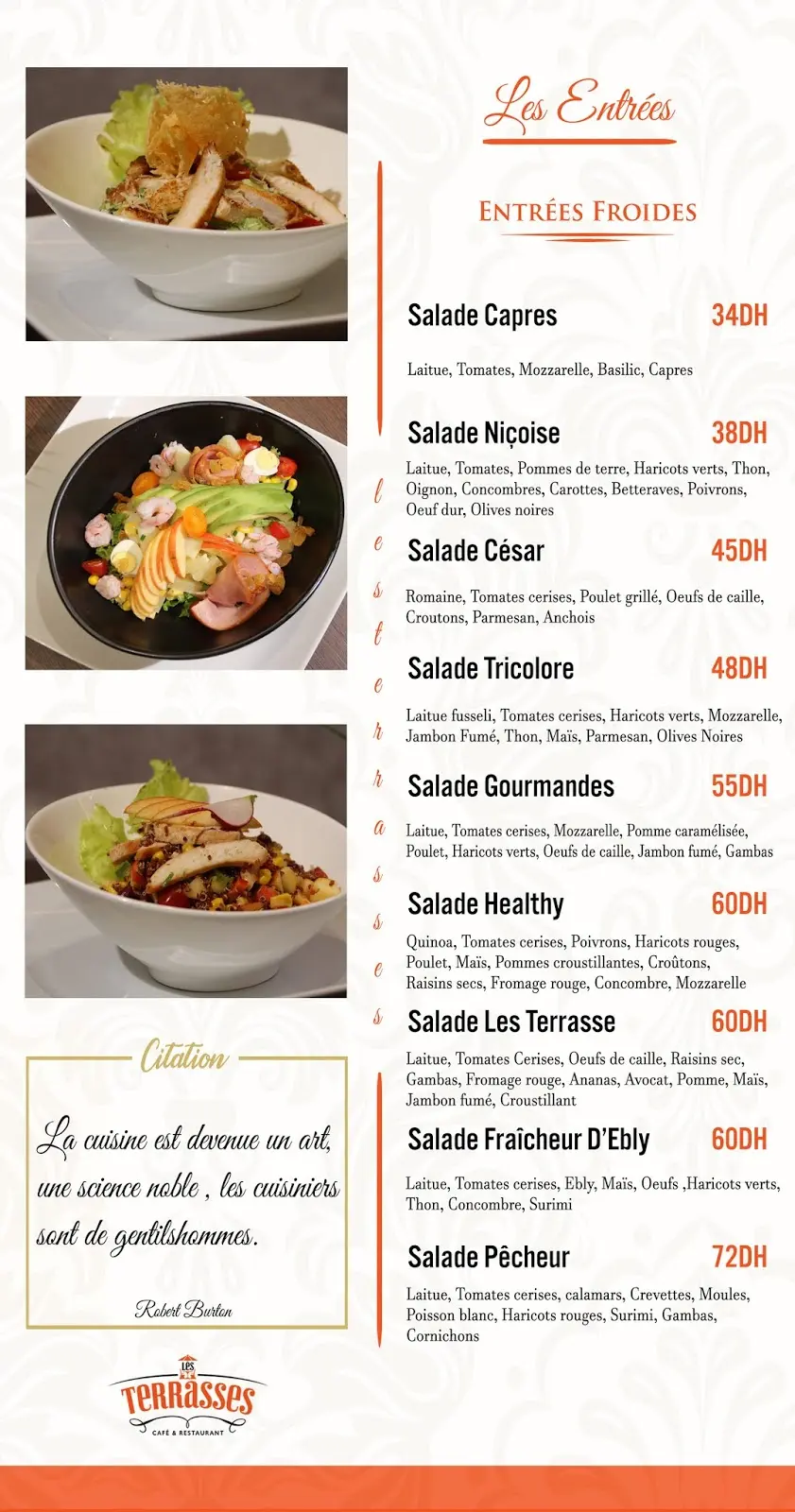 Menu Les Terrasses – page 1