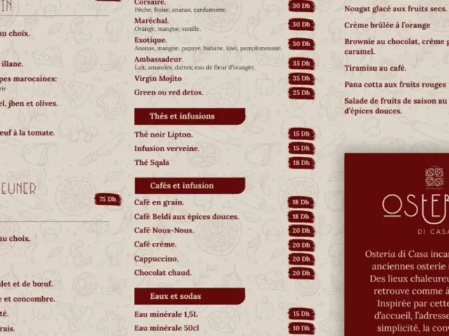 Osteria Tabla di Casa à Casablanca
