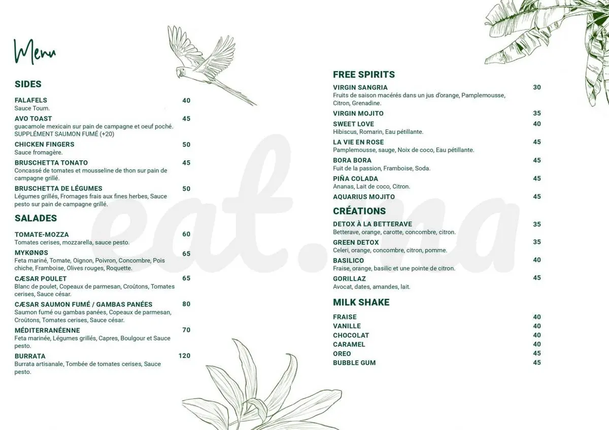 Menu Pattiz – page 4