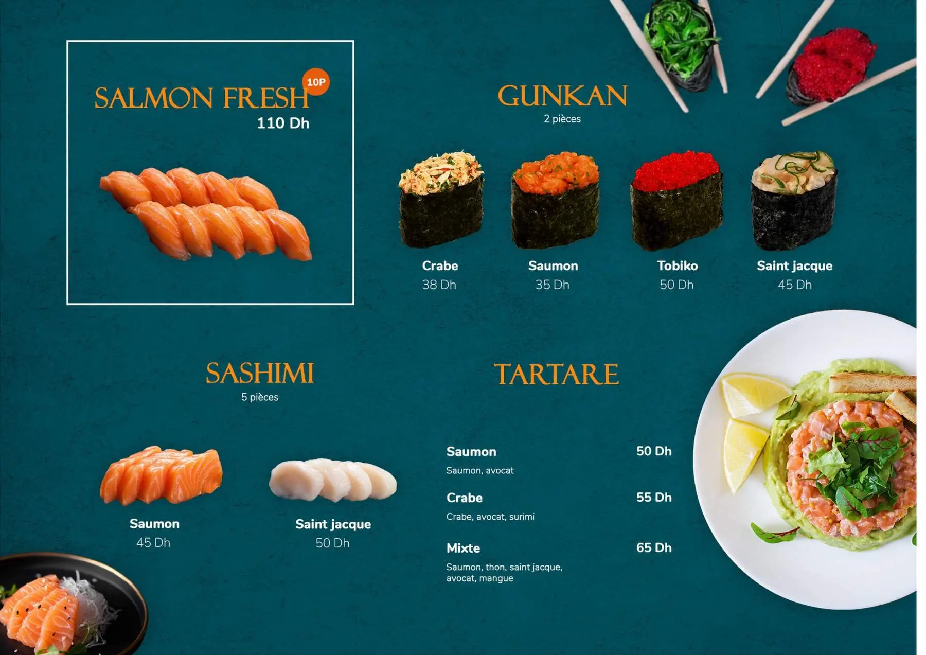 Menu Salmon Sushi Casablanca – page 9
