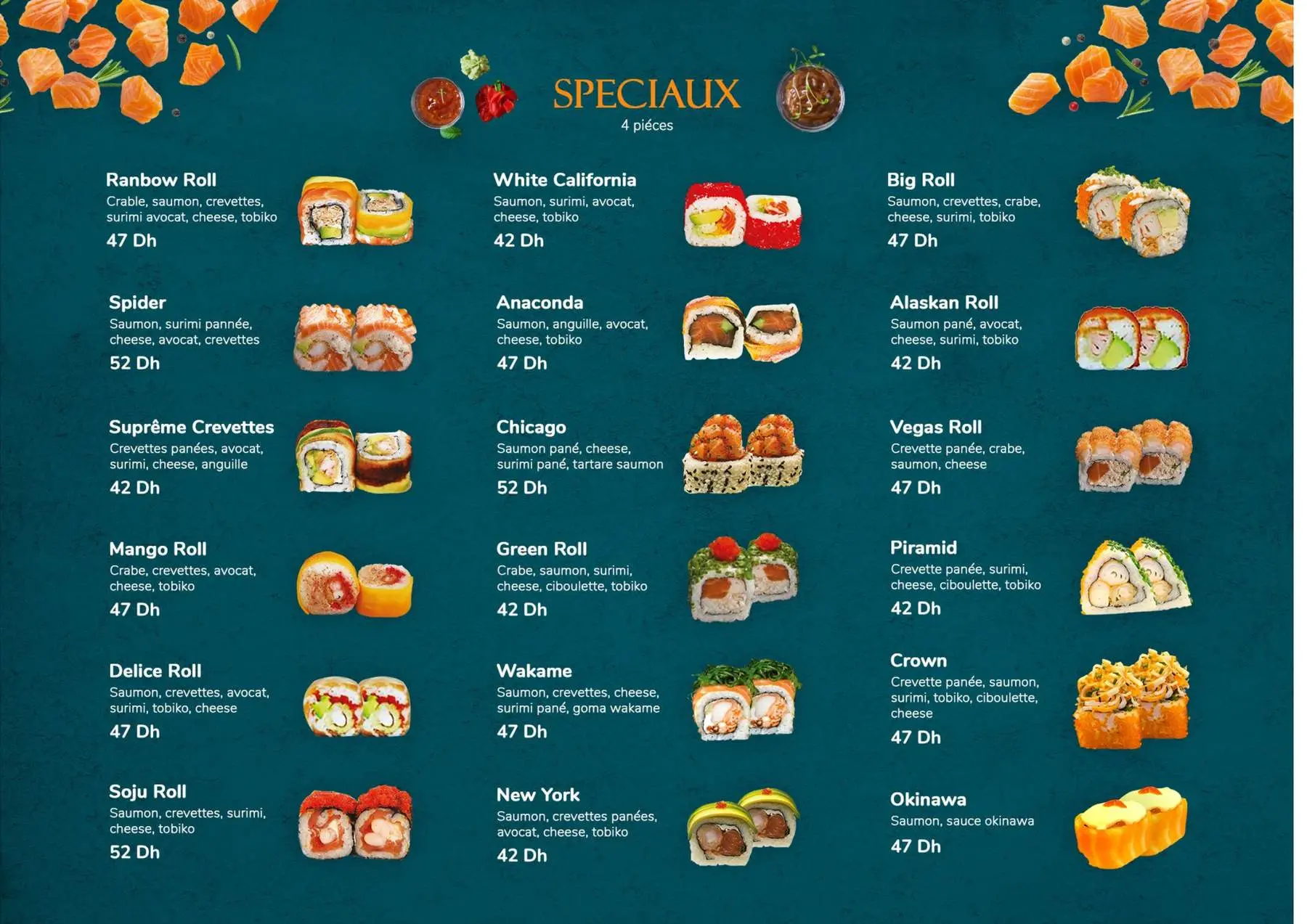 Menu Salmon Sushi Casablanca – page 7