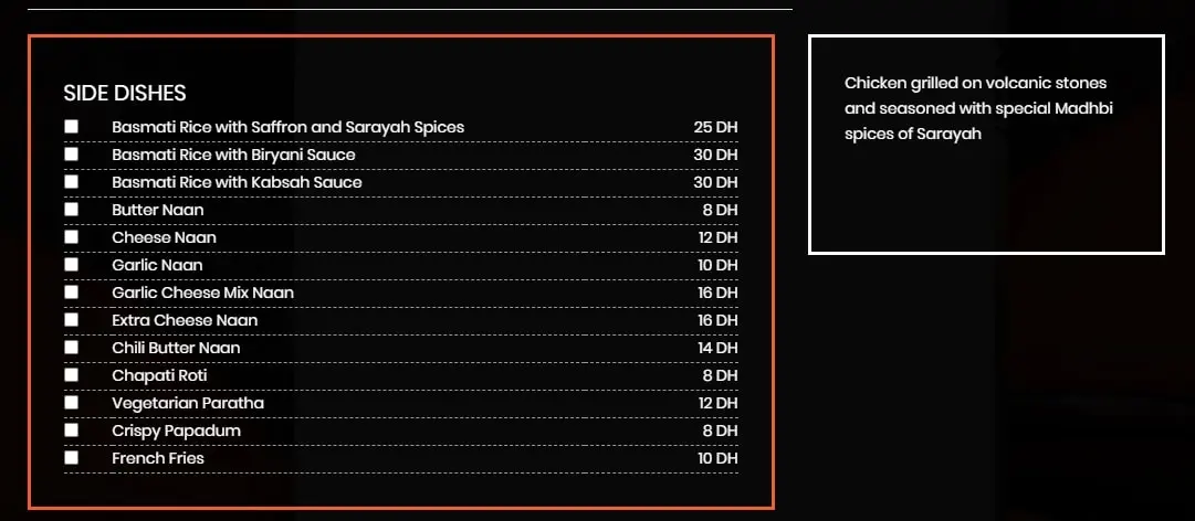 Menu Sarayah Food – page 2
